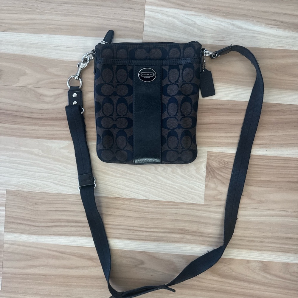 Coach Brown Signature Crossbody Messenger Bag